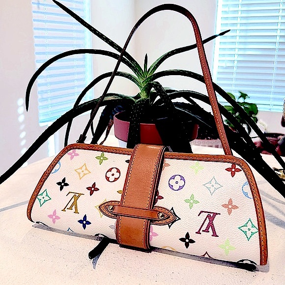 Vintage MURAKAMI Louis Vuitton SHIRLEY 💜💙💚💛LV shoulder bag💕 - Picture 4 of 10